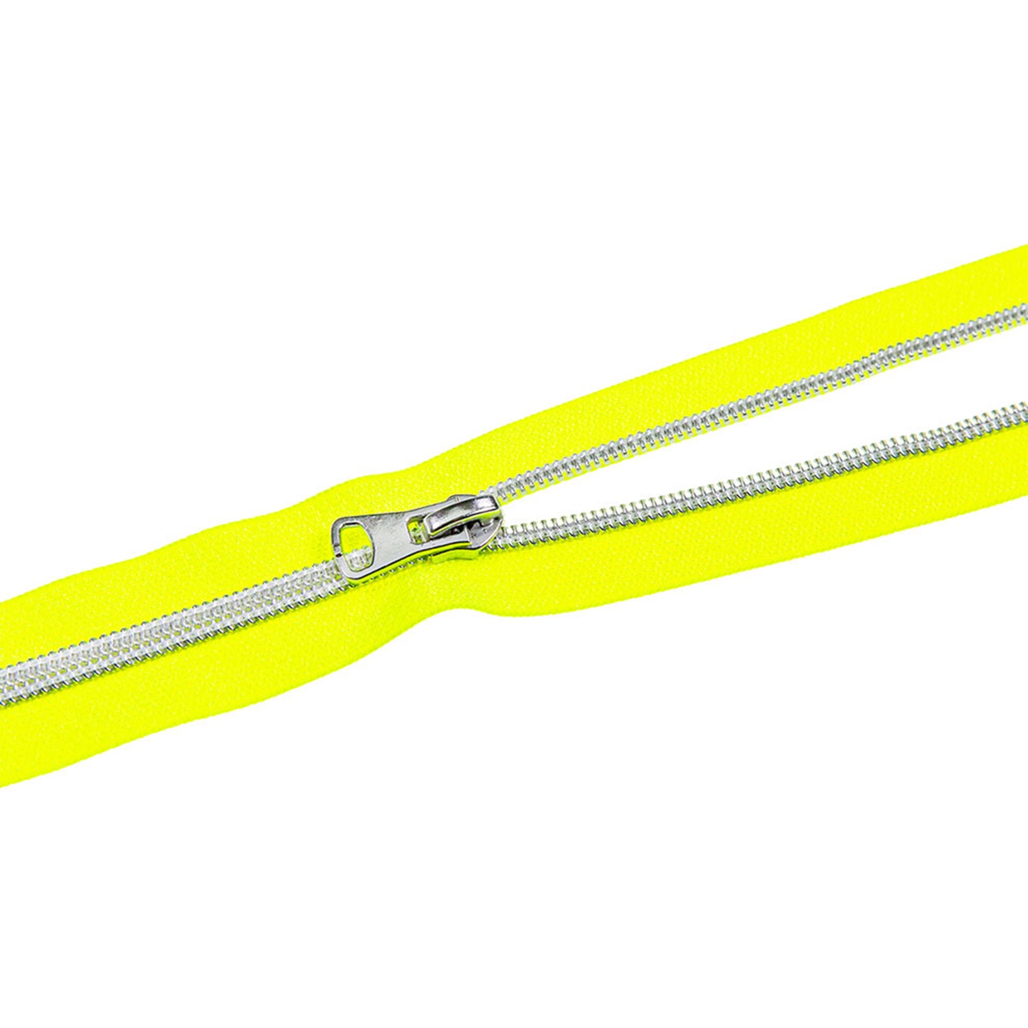 Reißverschluss Meterware, Kunststoffspirale, nicht teilbar, neongelb, silber, 30 mm – Bild 3