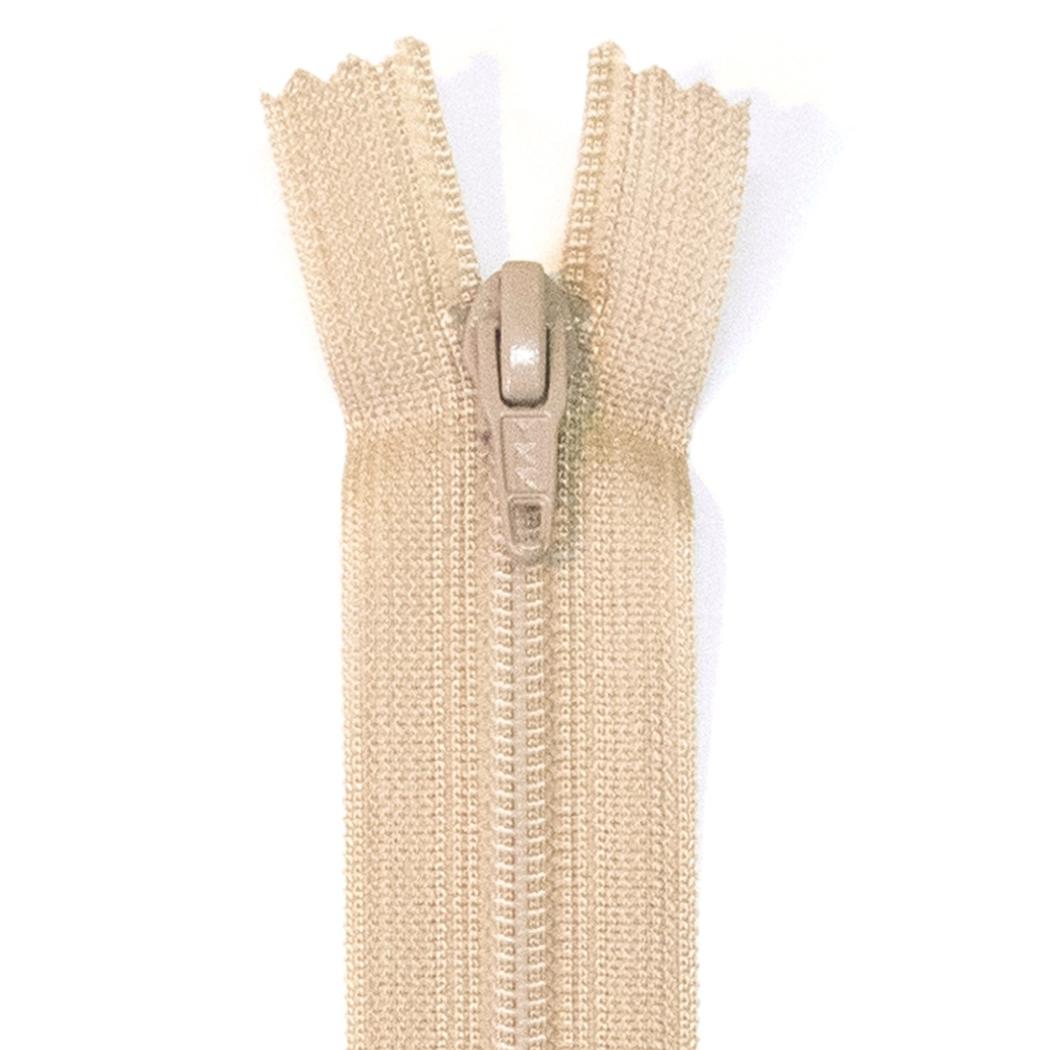 Reißverschluss nicht teilbar, Kunststoffspirale, Beige, 40 cm