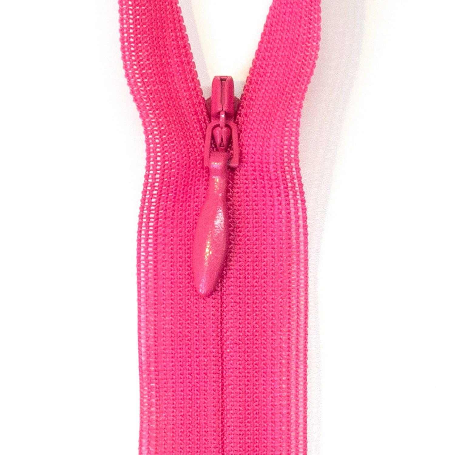 Reißverschluss nicht teilbar, nahtverdeckt, Kunststoffspirale, Pink, 22 cm