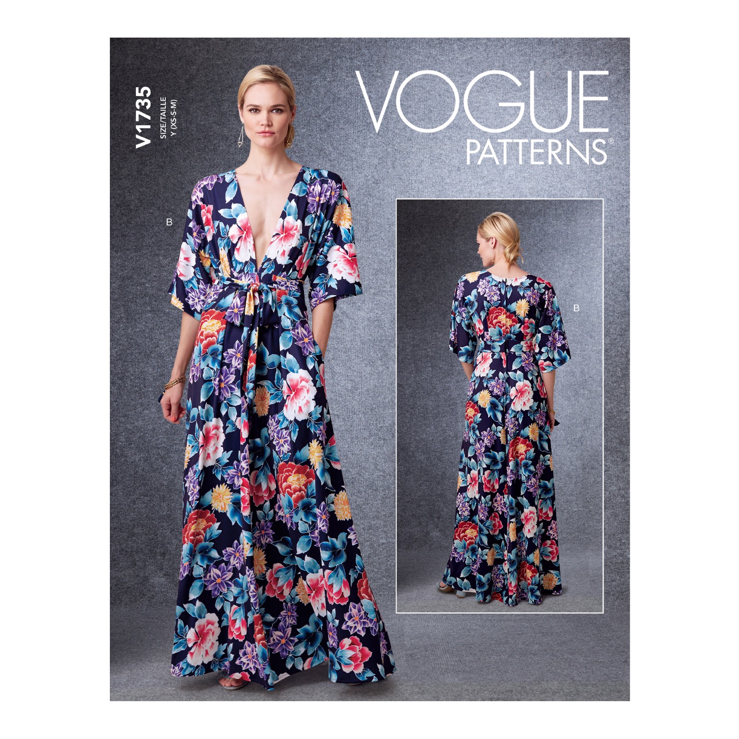 Einzelschnittmuster Vogue, große Größen, Kleid, Grün