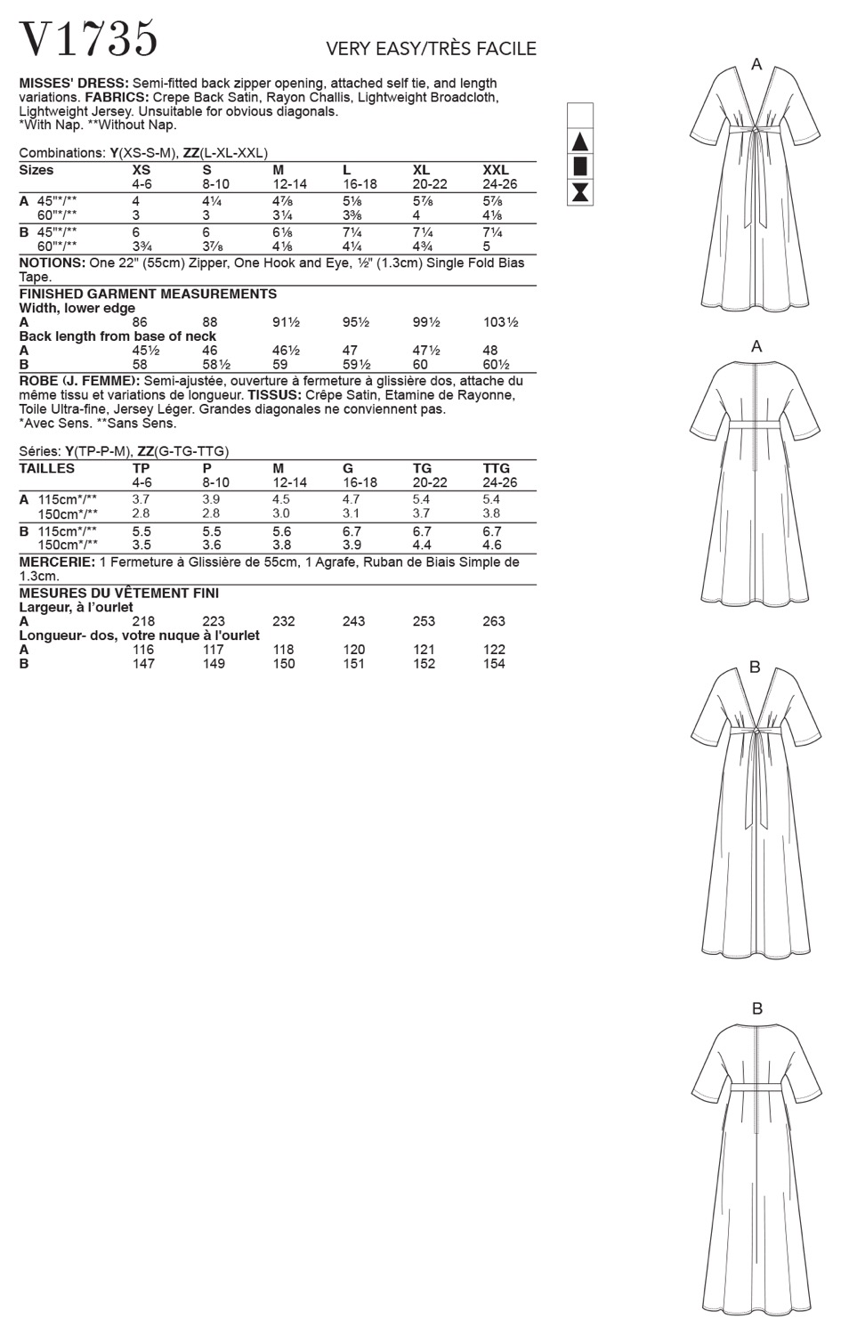 Einzelschnittmuster Vogue, große Größen, Kleid, Grün – Bild 3