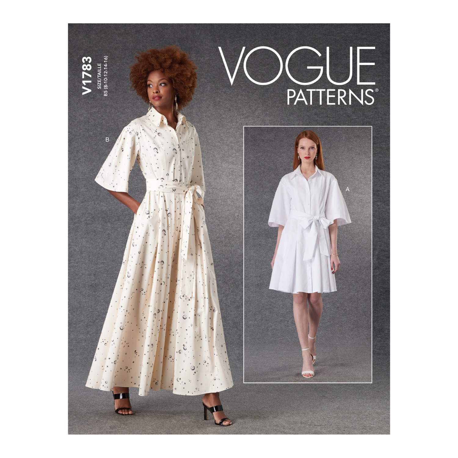 Einzelschnittmuster Vogue, große Größen, Kleid, Grün