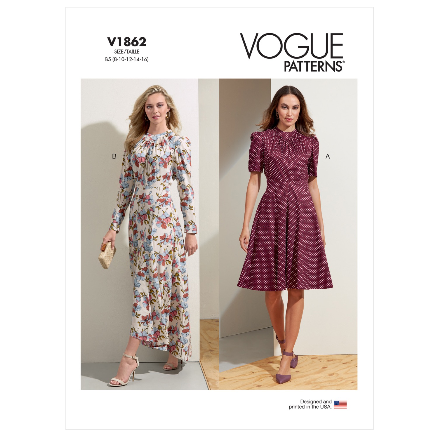 Einzelschnittmuster Vogue, kleine Größen, Kleid, Grün
