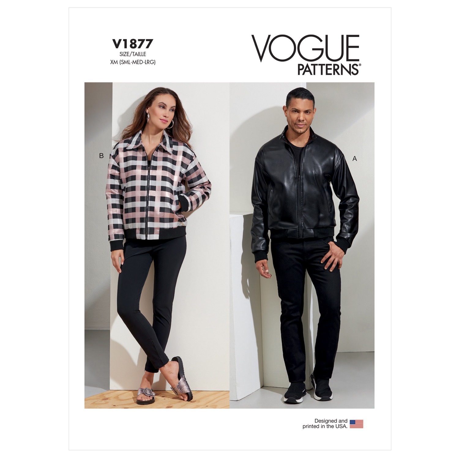 Einzelschnittmuster Vogue, Jacke, große Größen, Grün