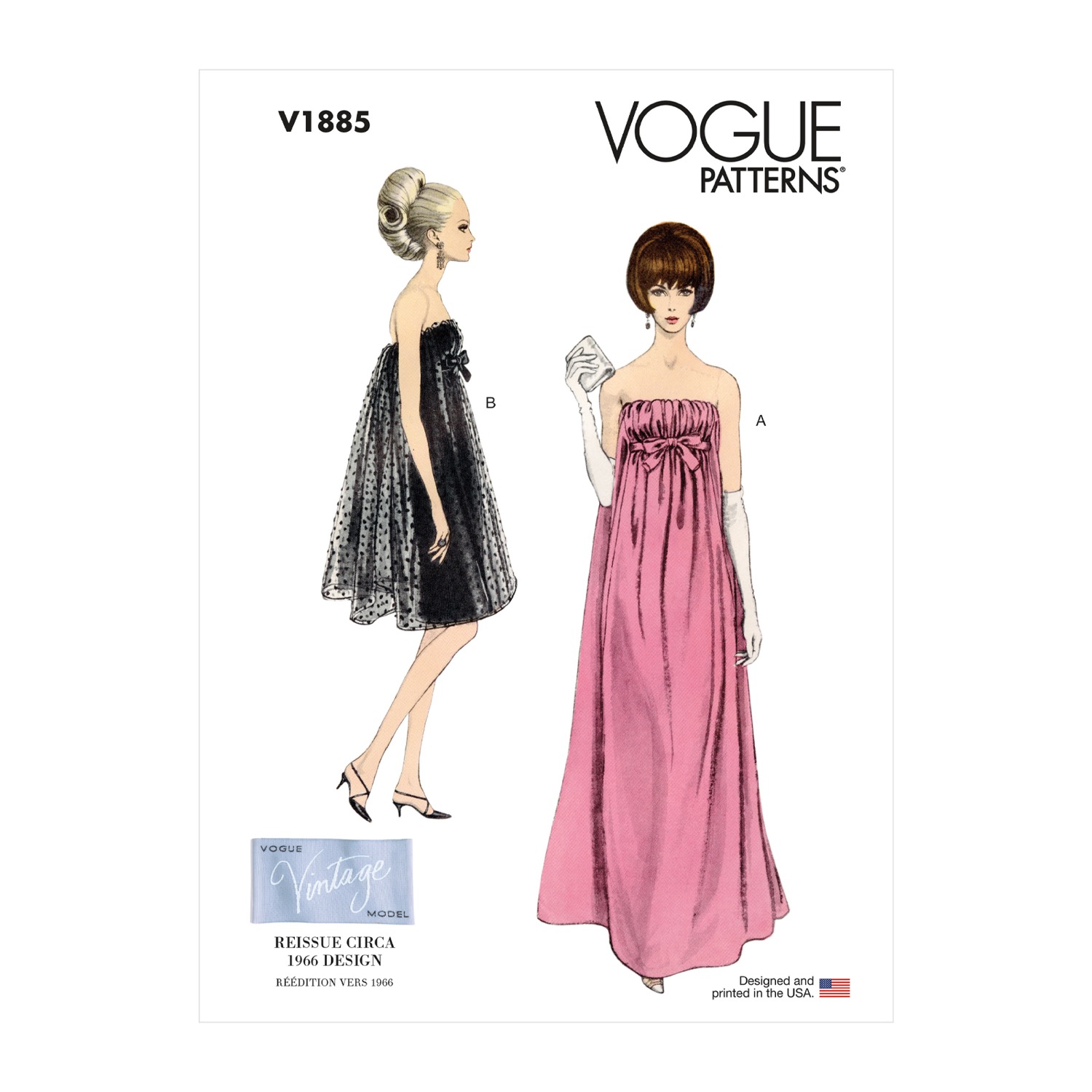Einzelschnittmuster Vogue, kleine Größen, Kleid, Grün