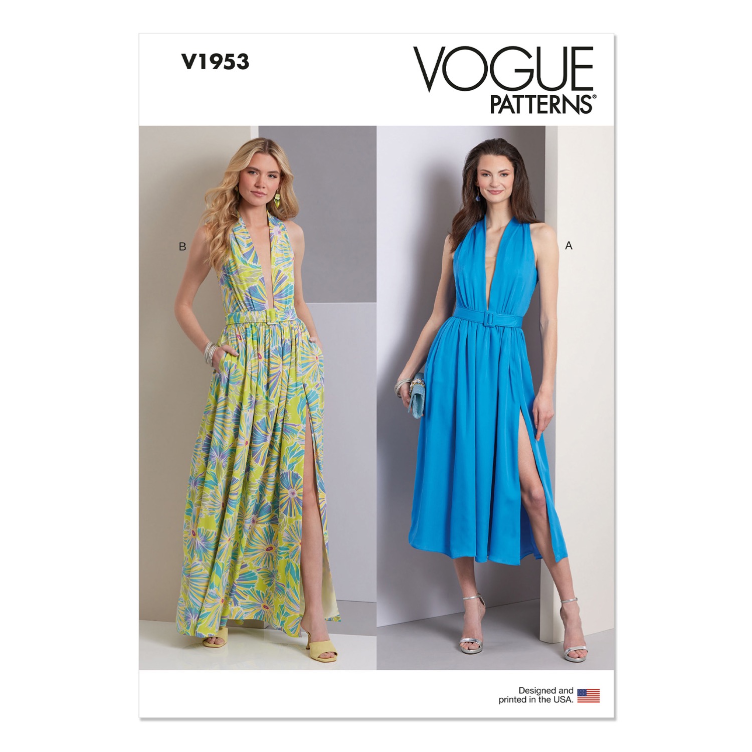 Einzelschnittmuster Vogue, große Größen, Kleid, Grün