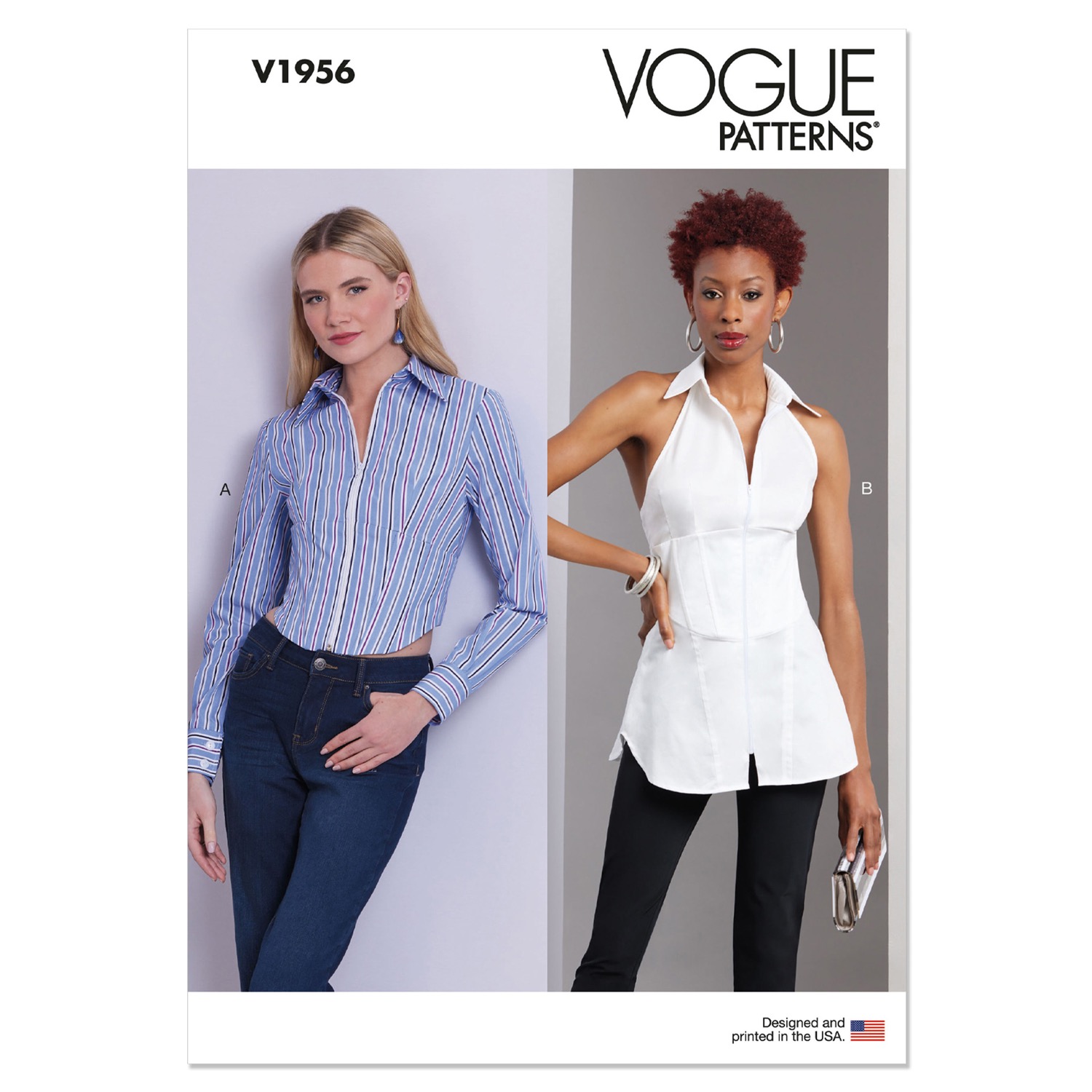 Einzelschnittmuster Vogue, große Größen, Top, Grün