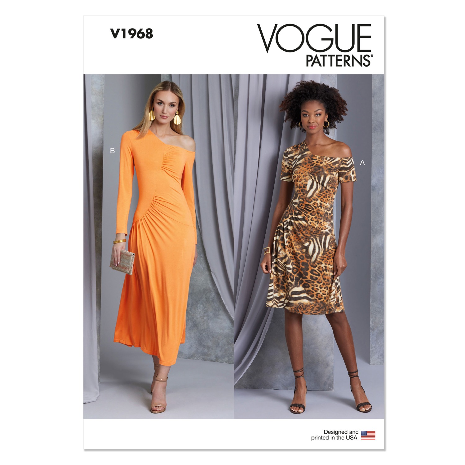 Einzelschnittmuster Vogue, große Größen, Kleid, Grün