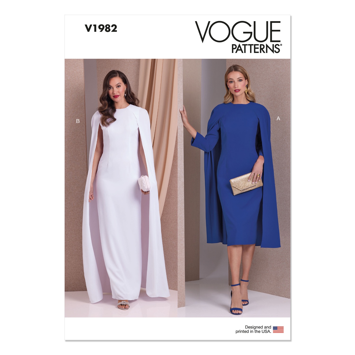 Einzelschnittmuster Vogue, große Größen, Kleid, grün