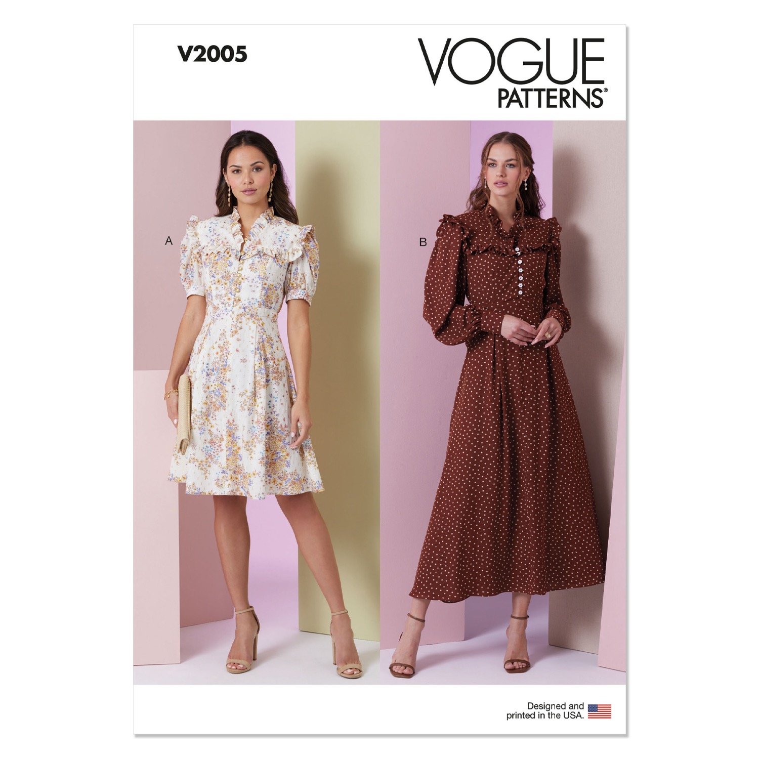 Einzelschnittmuster Vogue, kleine Größen, Kleid, grün
