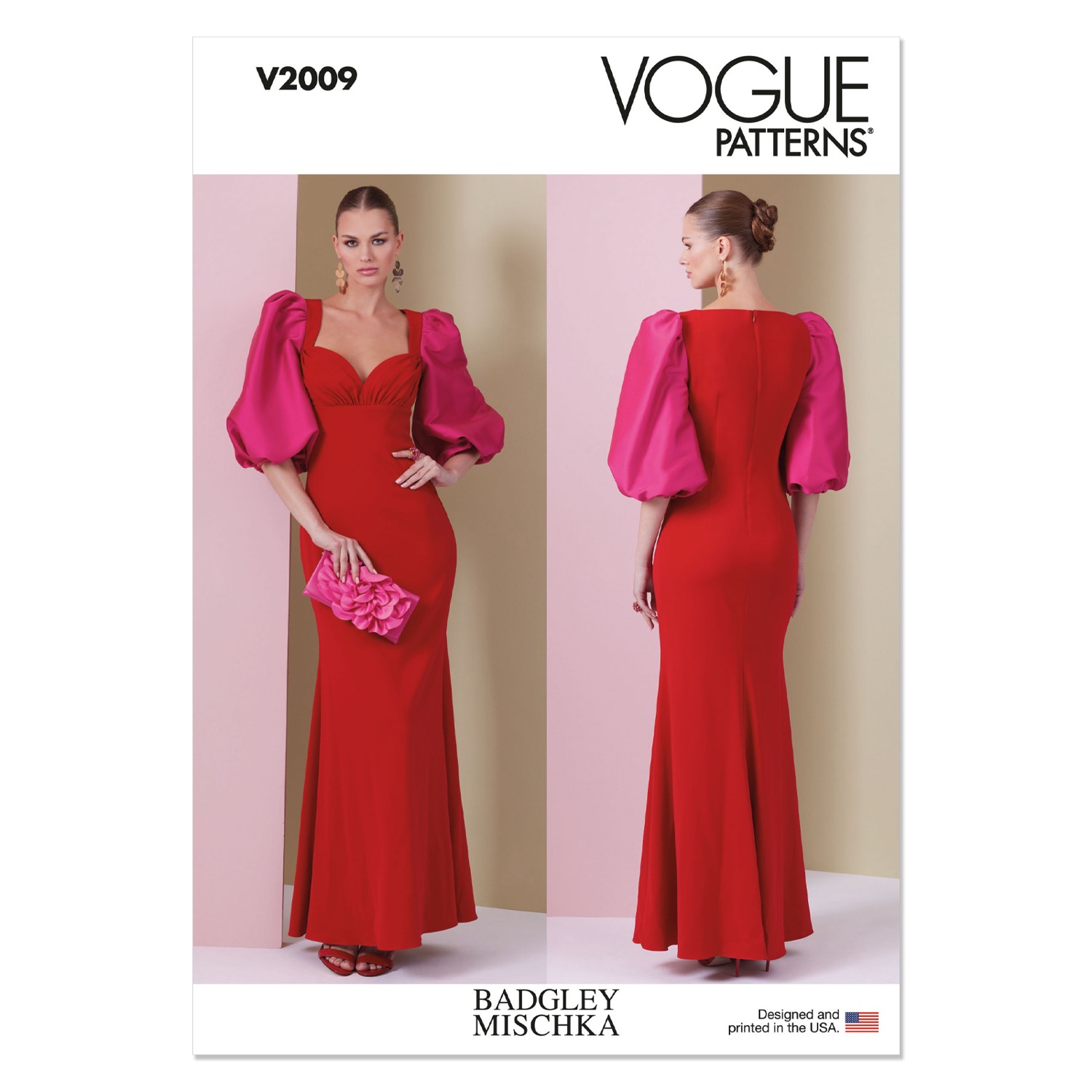 Einzelschnittmuster Vogue, große Größen, Kleid, orange