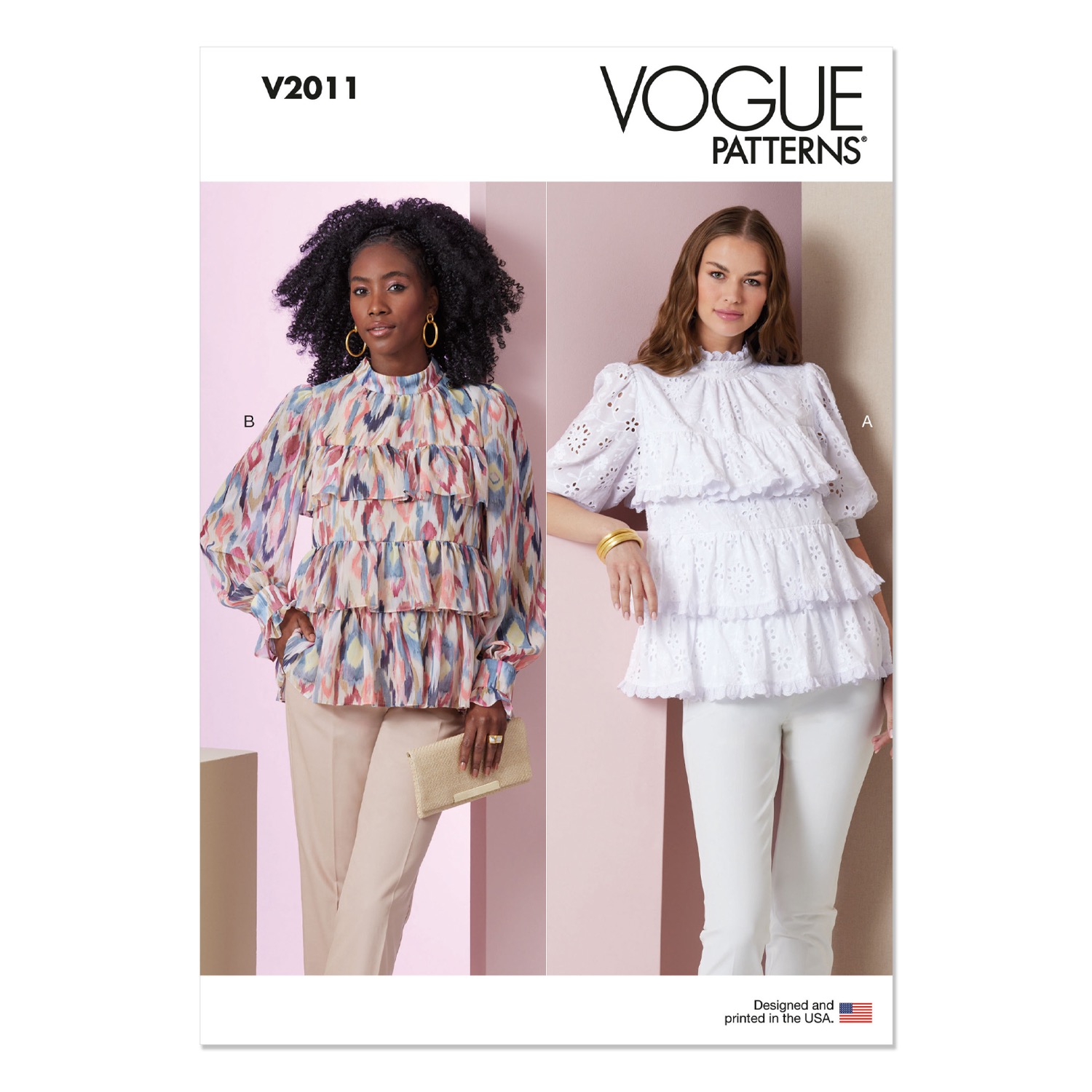 Einzelschnittmuster Vogue, kleine Größen, Top, grün