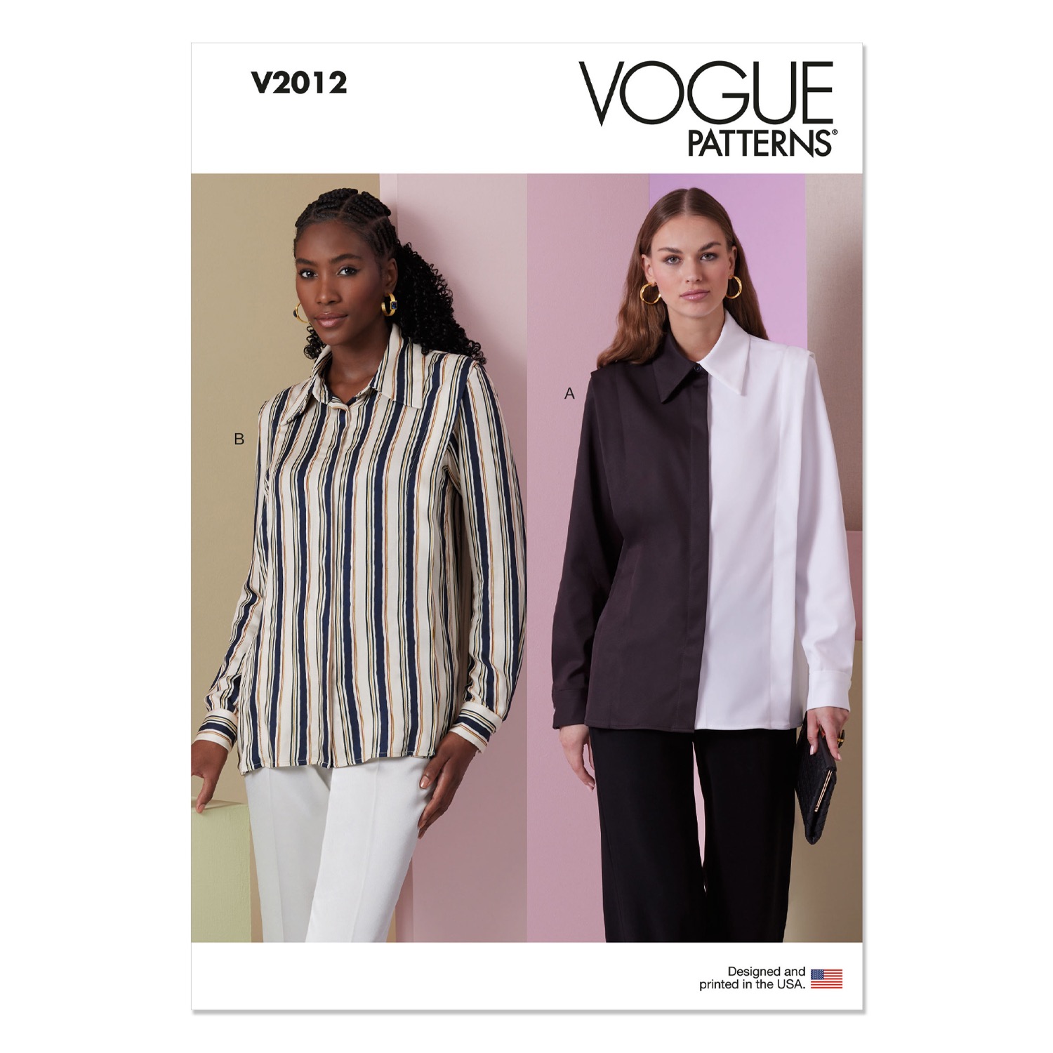 Einzelschnittmuster Vogue, große Größen, Top, grün