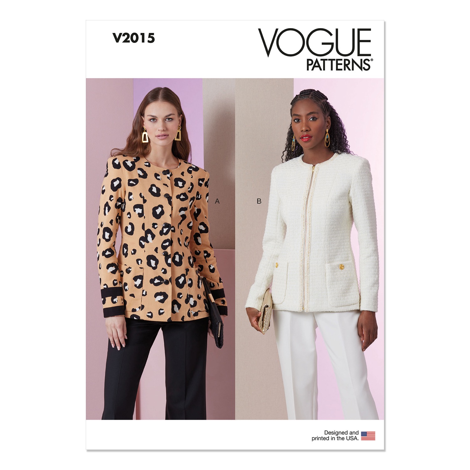 Einzelschnittmuster Vogue, kleine Größen, Jacke, grün