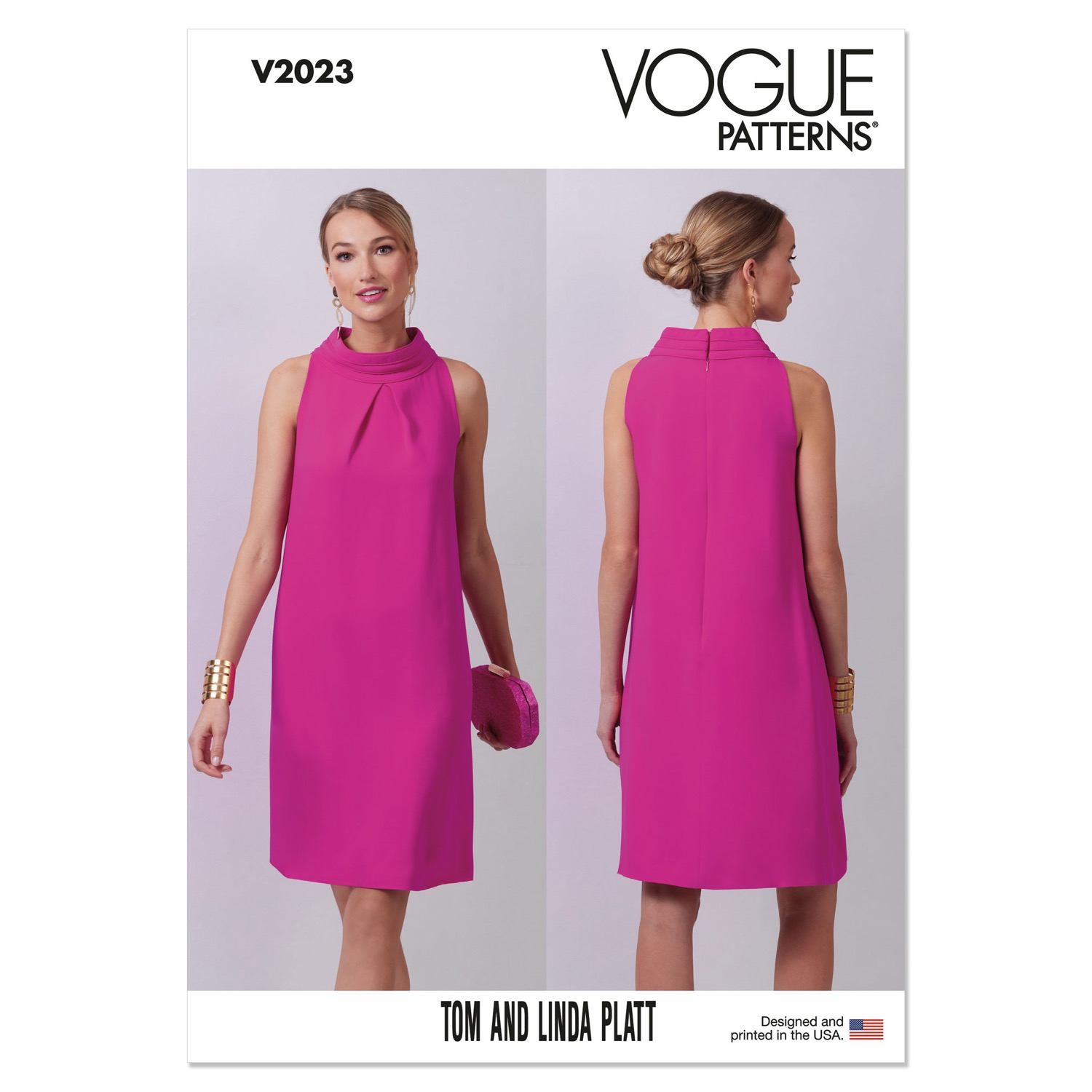 Einzelschnittmuster Vogue, kleine Größen, Kleid, orange