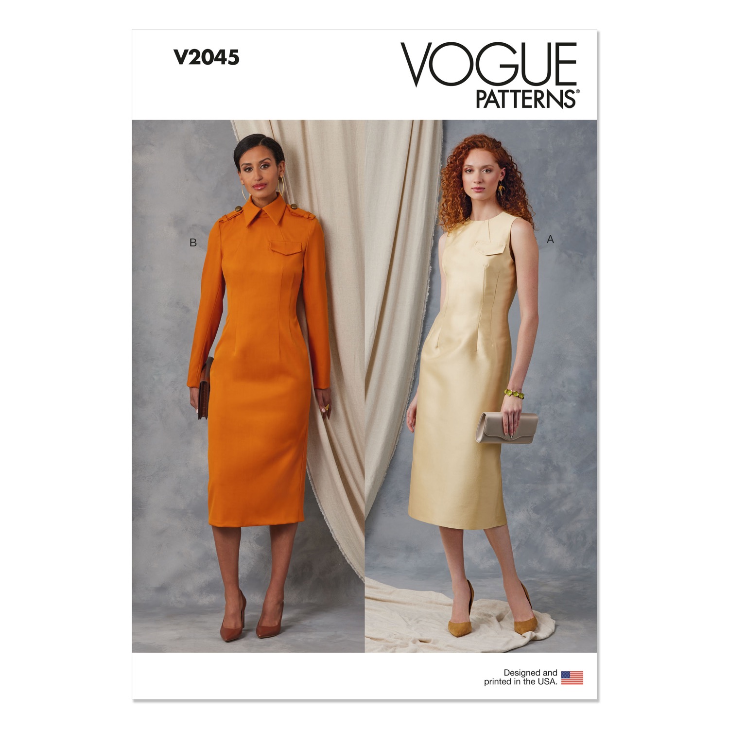 Einzelschnittmuster Vogue, große Größen, Kleid, grün