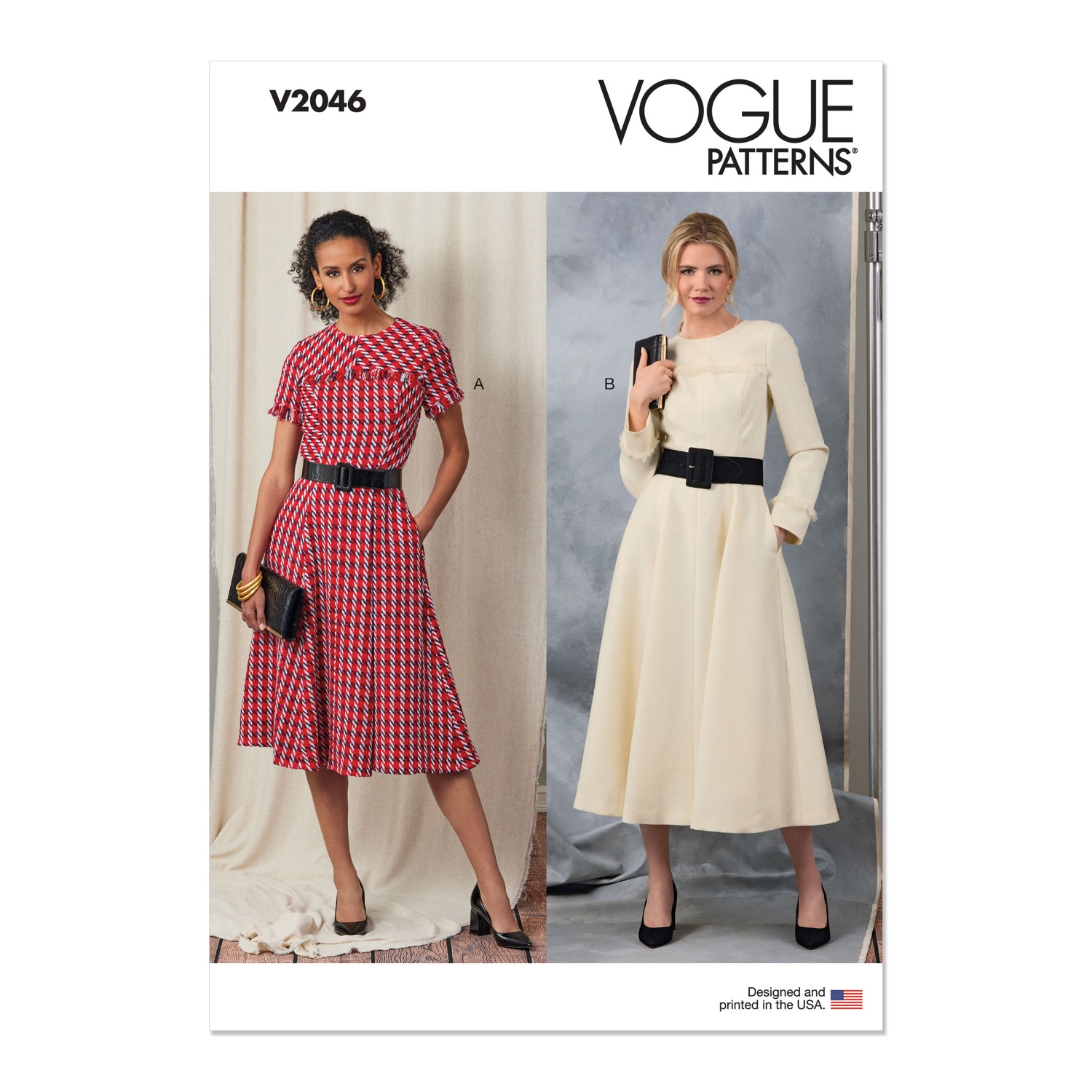Einzelschnittmuster Vogue, große Größen, Kleid, grün