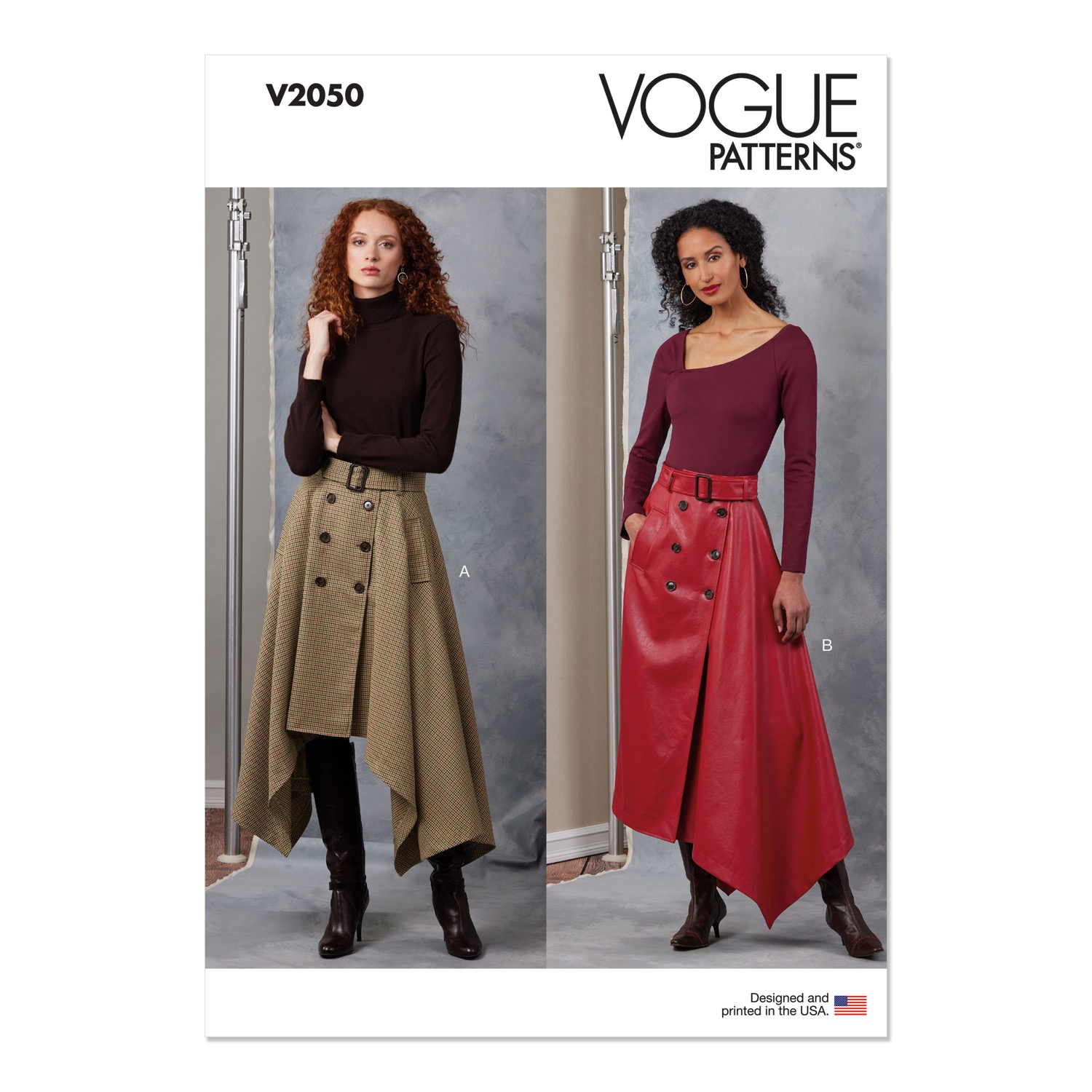 Einzelschnittmuster Vogue, Rock, große Größen, grün