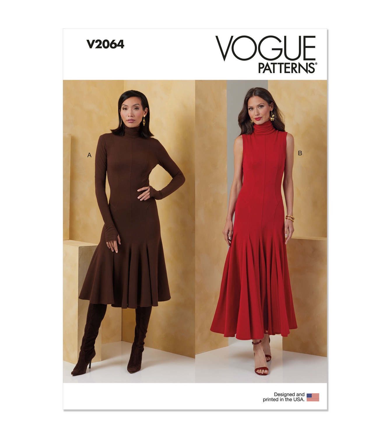 Einzelschnittmuster Vogue, große Größen, Kleid, Grün