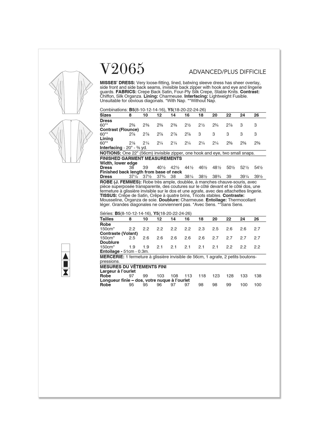 Einzelschnittmuster Vogue, große Größen, Kleid, Orange – Bild 3