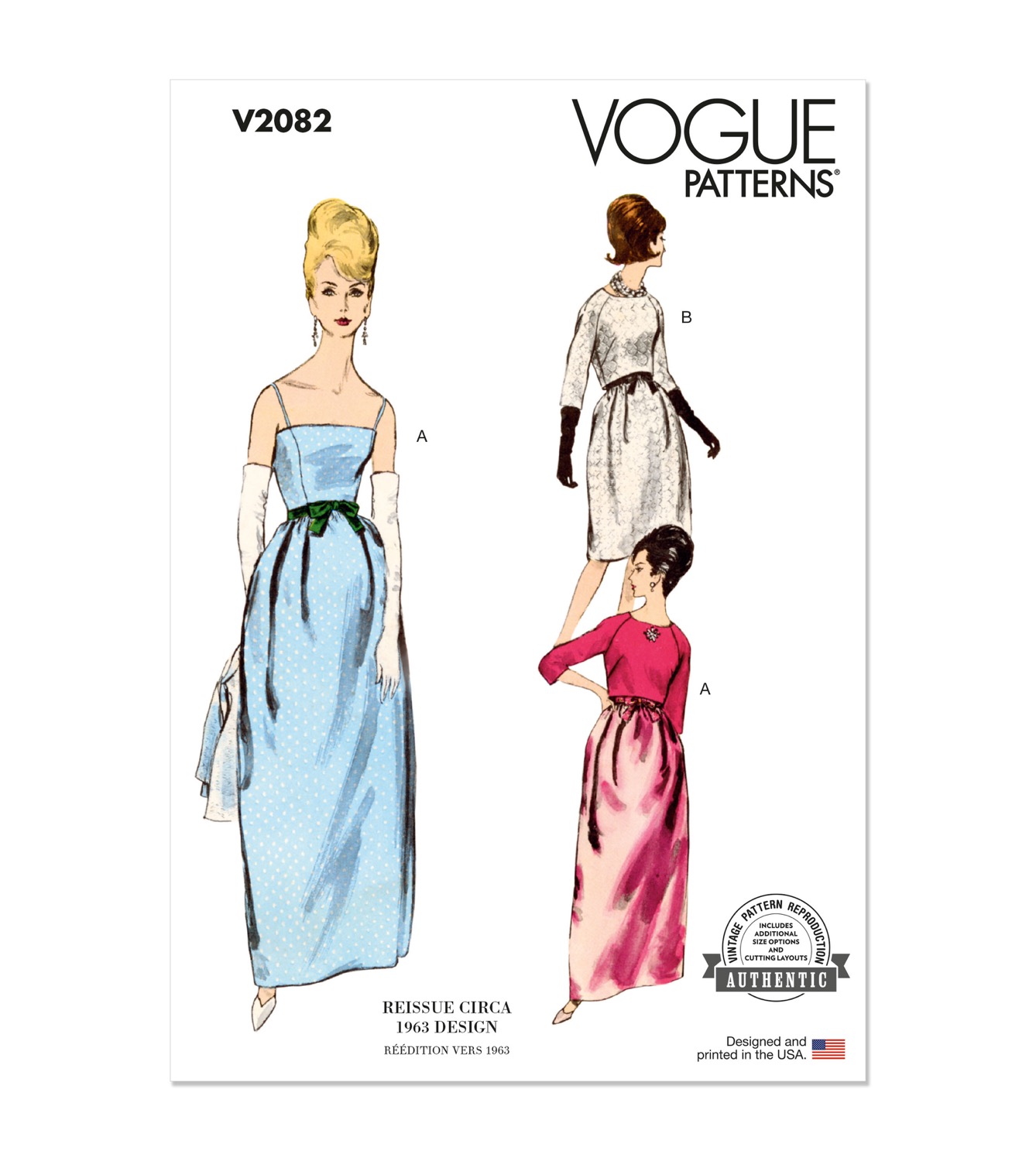 Einzelschnittmuster Vogue, kleine Größen, Kleid, orange