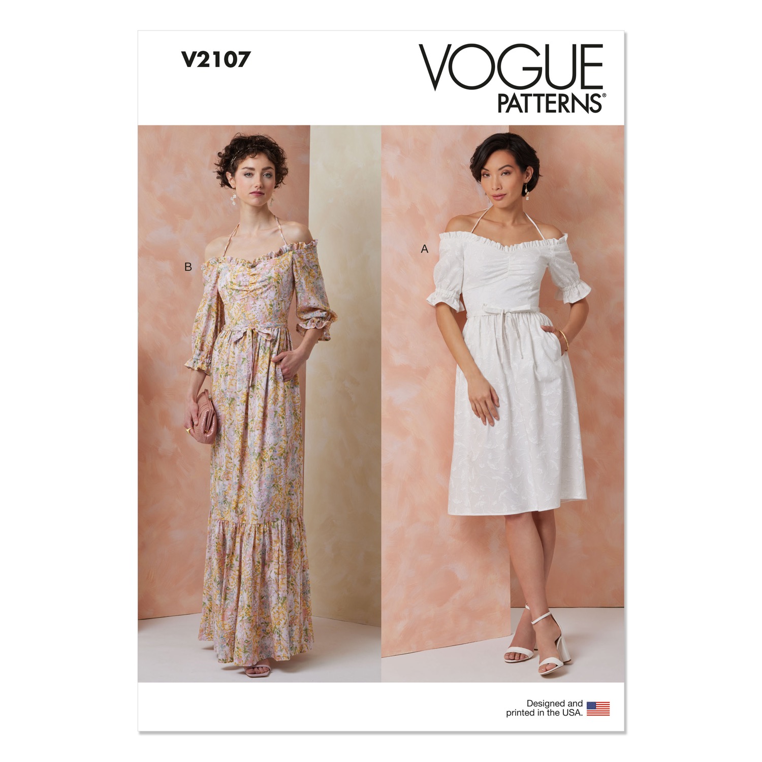 Einzelschnittmuster Vogue, große Größen, Kleid, grün