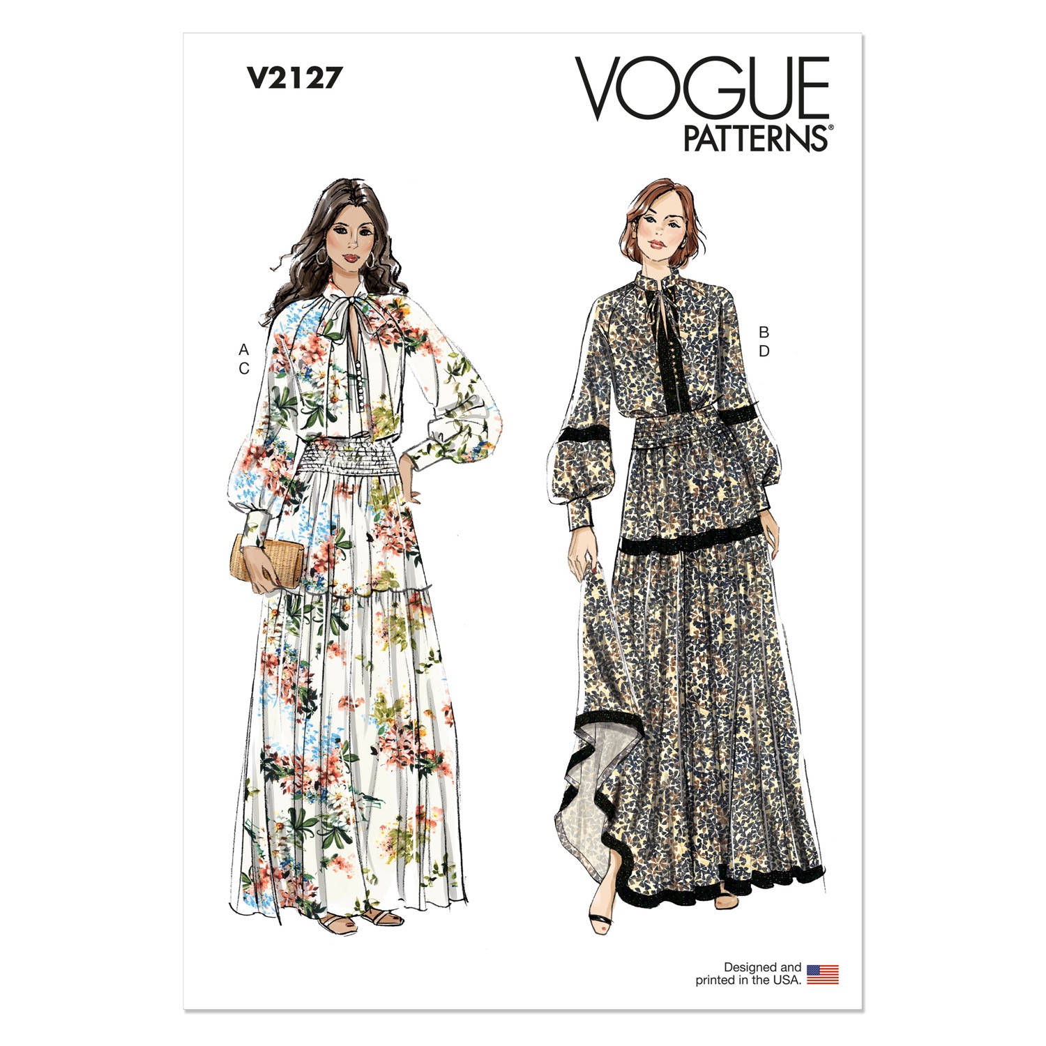 Einzelschnittmuster Vogue, große Größen, Kleid, Grün