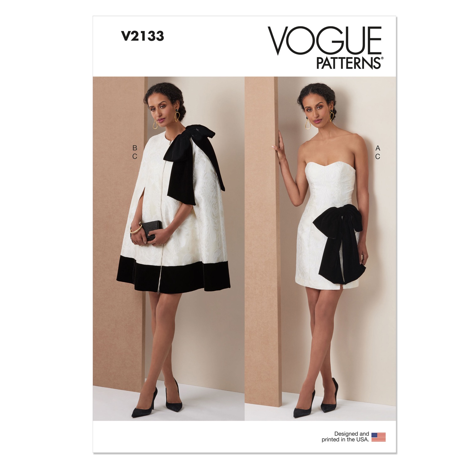 Einzelschnittmuster Vogue, große Größen, Kleid, Jacke, Grün