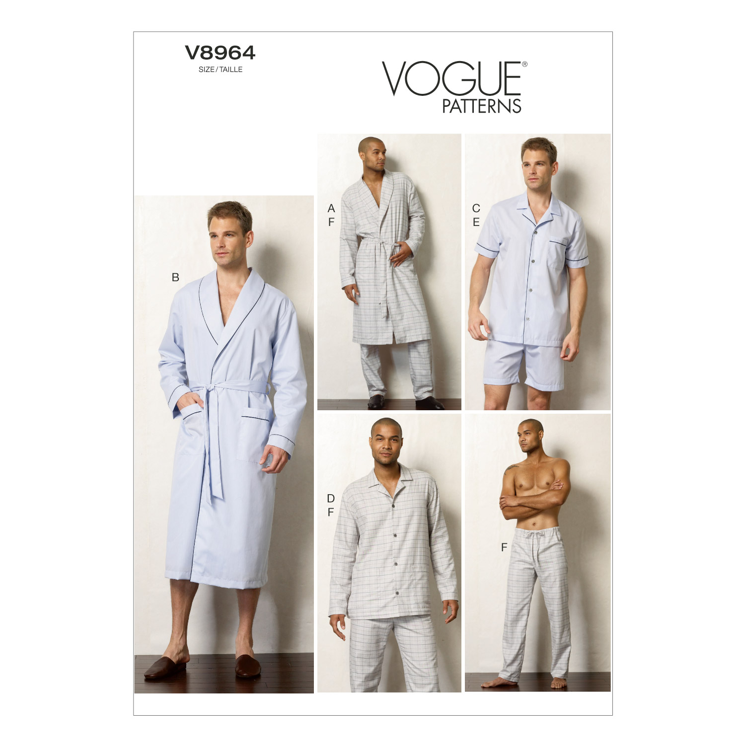 Einzelschnittmuster Vogue, kleine Größen, Homewear, Grün