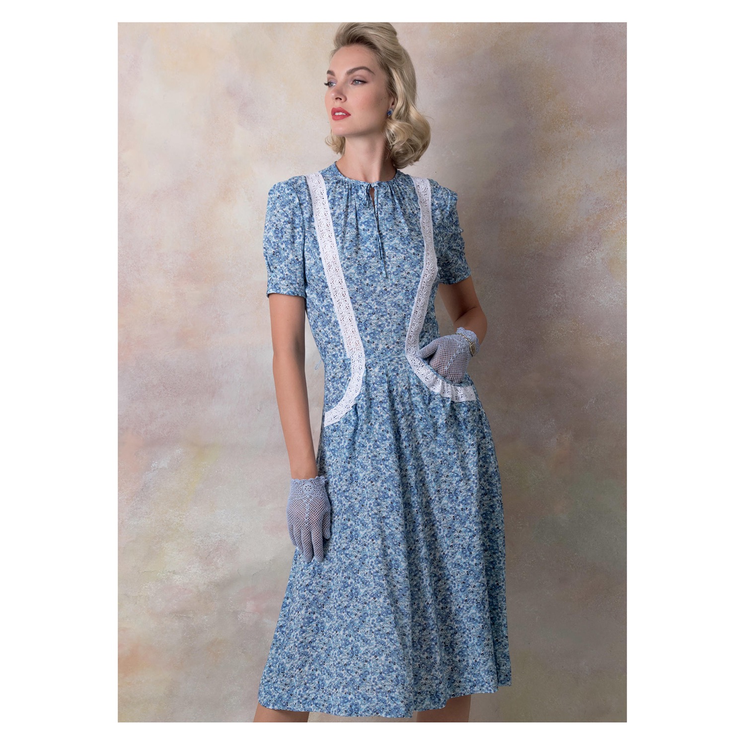 Einzelschnittmuster Vogue, kleine Größen, Kleid, Orange