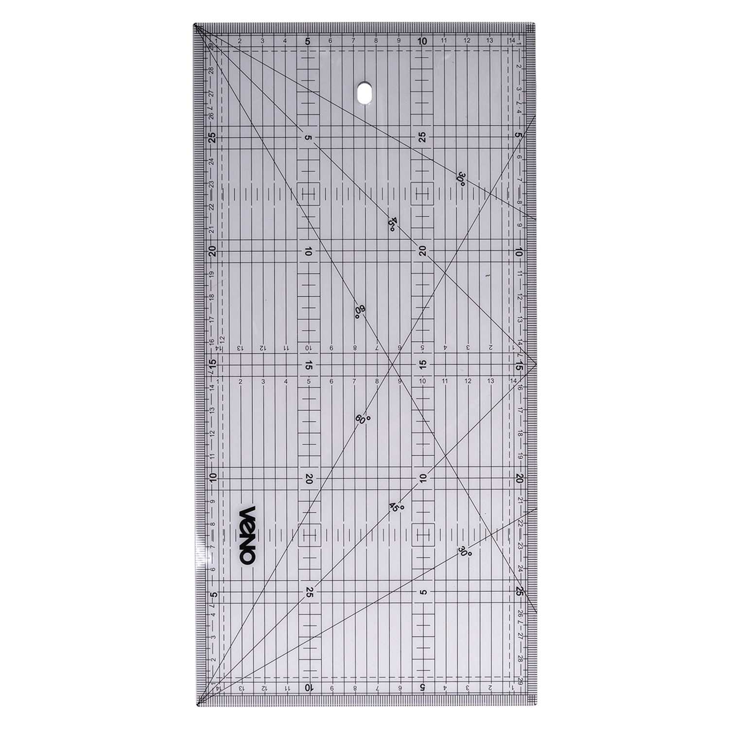 Lineal, transparent, Stück, Kunststoff, B: 15 cm, L: 30 cm