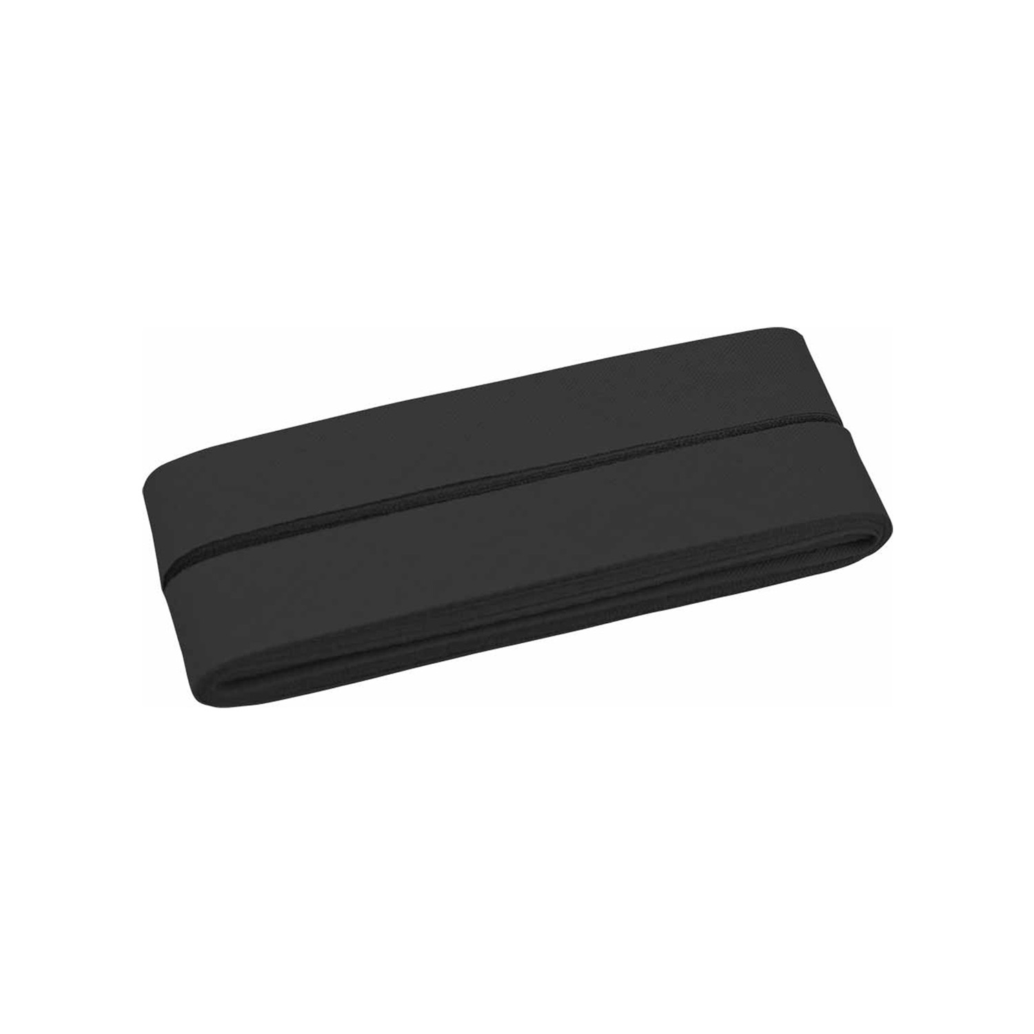 Schrägband, gewebt, Stück, 100% CO, Schwarz, B: 40/20 mm, L: 5 m