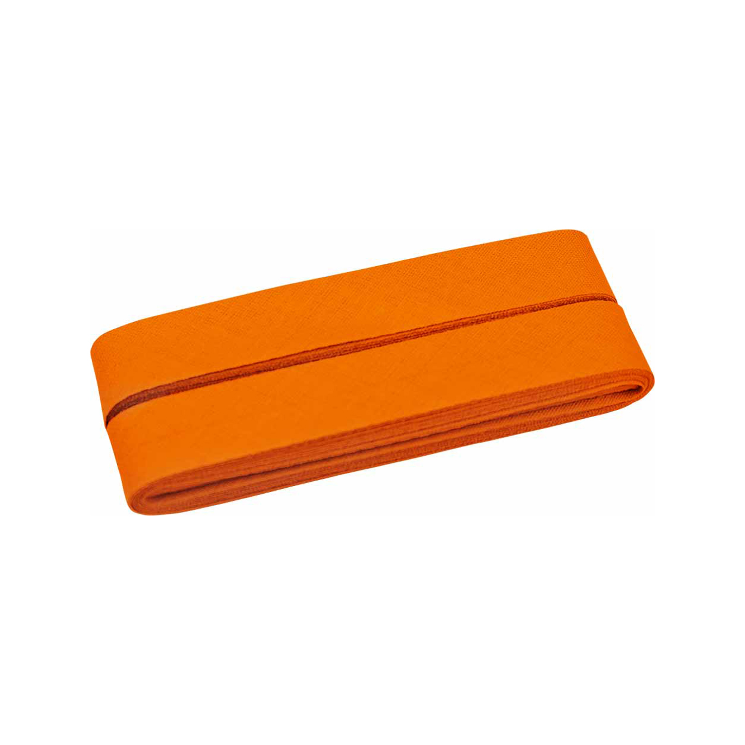 Schrägband, gewebt, Stück, 100% CO, Orange, B: 40/20 mm, L: 5 m