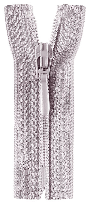 Reißverschluss nicht teilbar, Kunststoffspirale, silbergrau, 40 cm