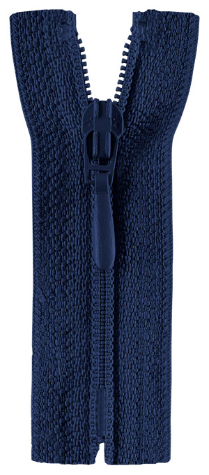 Reißverschluss nicht teilbar, Kunststoffspirale, blaugrau, 18 cm