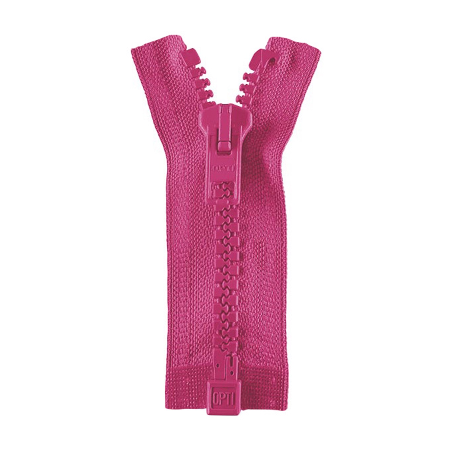 Reißverschluss teilbar, Kunststoffzähnchen, pink, 80 cm