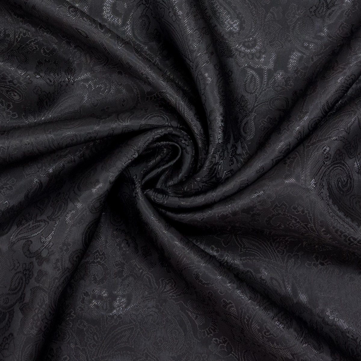 Futterstoff, Jacquard, schwarz, Paisley-Muster