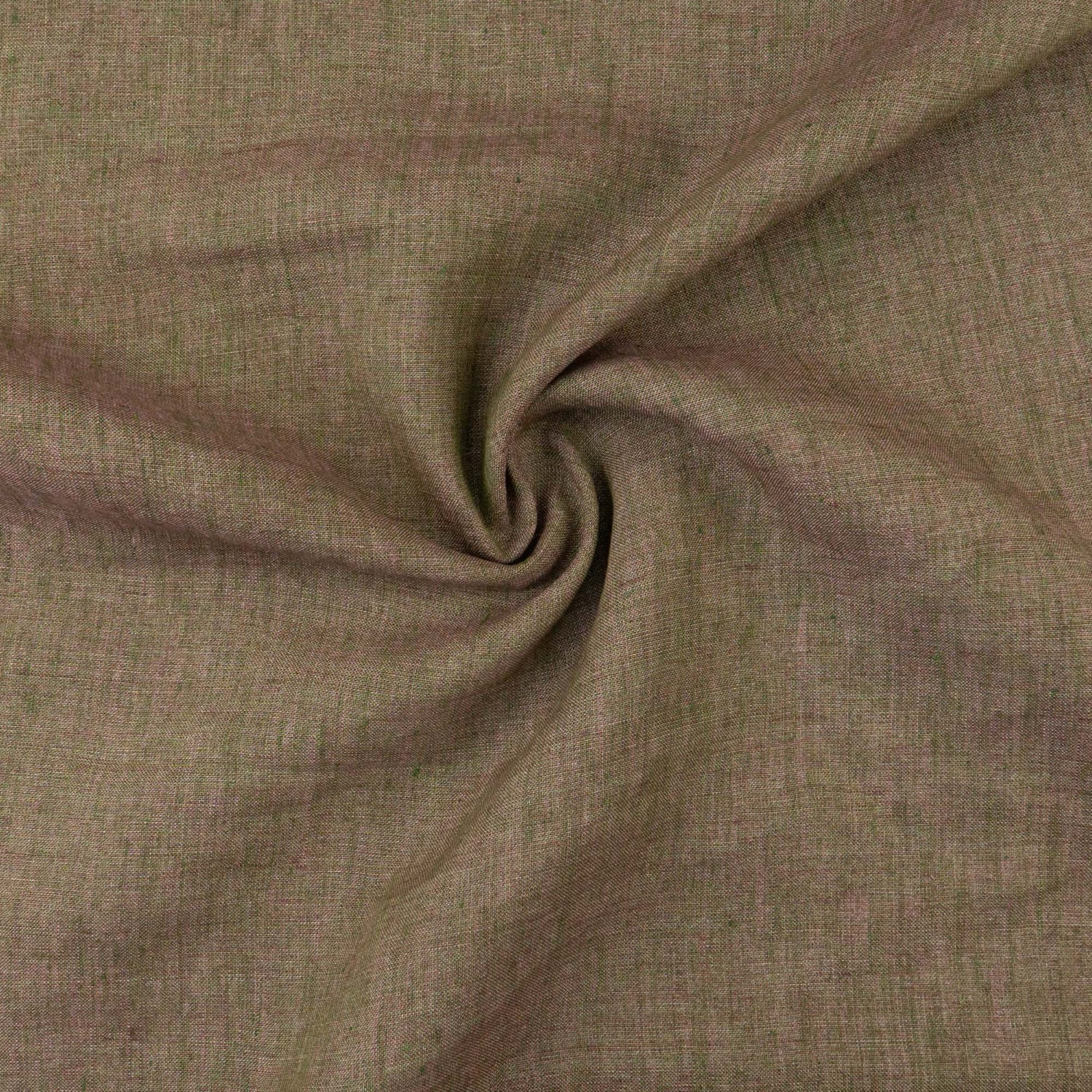Leinenstoff, oliv, rosa dunkel, meliert
