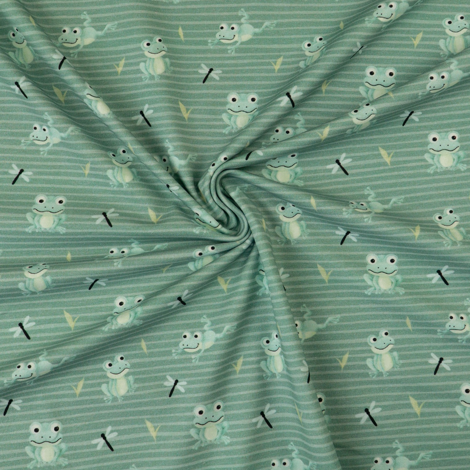 Baumwolljersey, Streifen, Kindermotive - Tiere