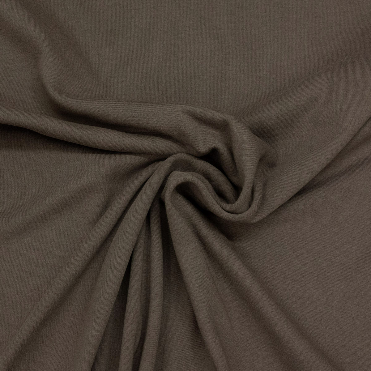 Baumwolljersey, grünbraun, uni