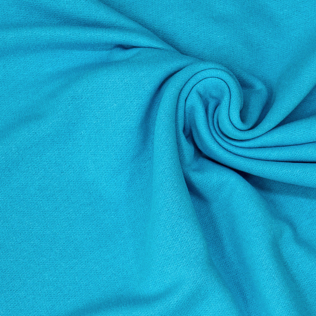 Baumwollstoff, Sweatstoff, cyan, uni