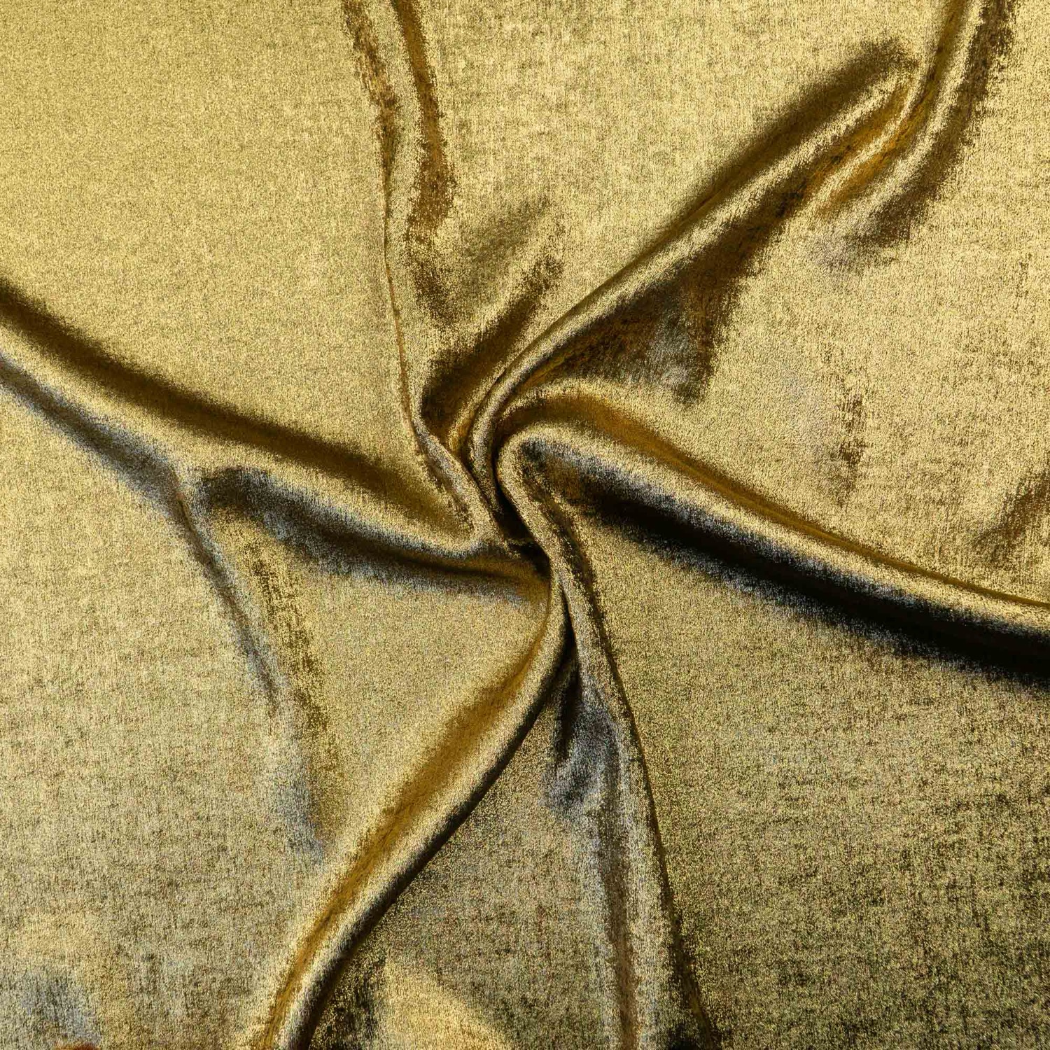 Kunstfasergewebe, gold, schwarz, Glanzeffekt