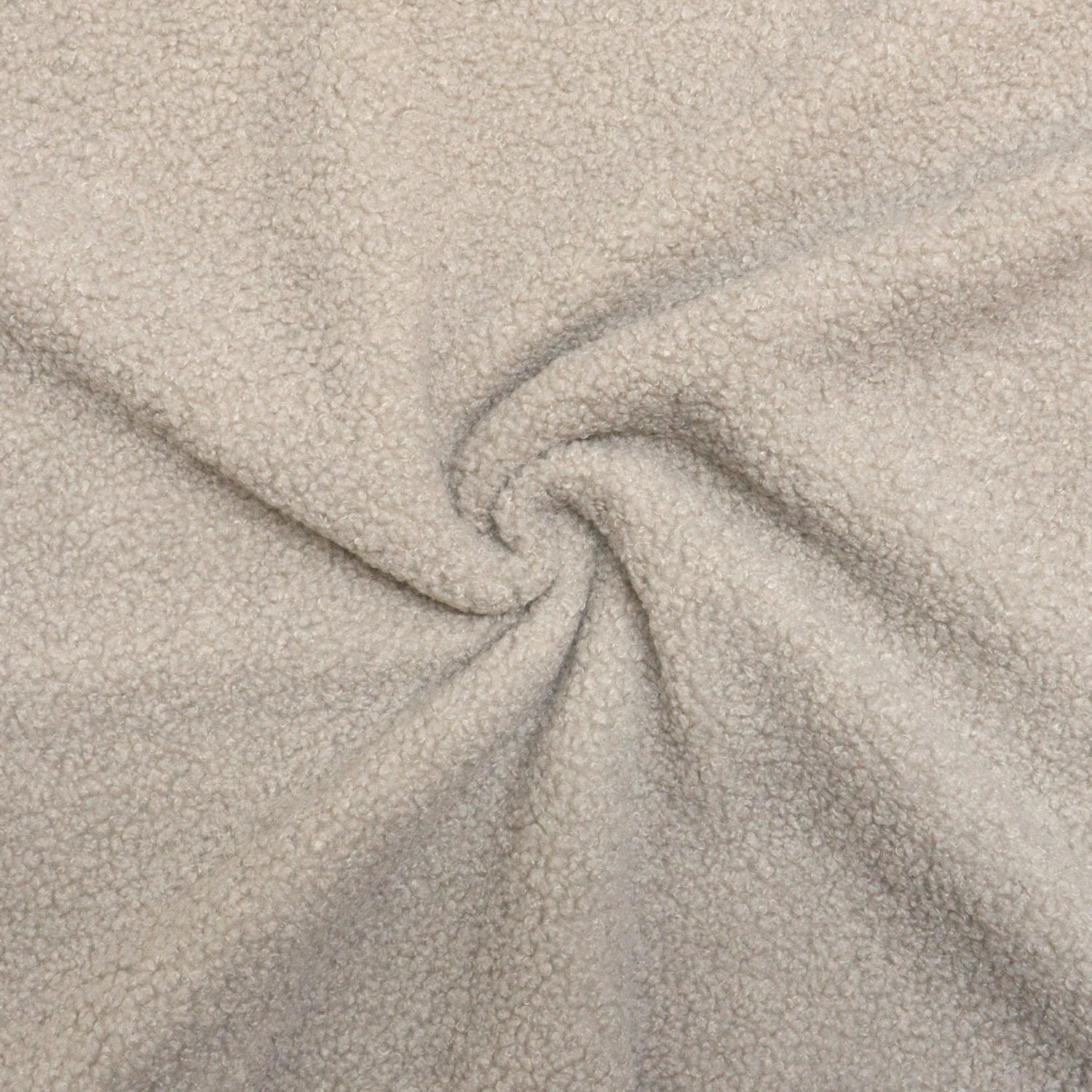Plüschstoff, warmes grau, uni