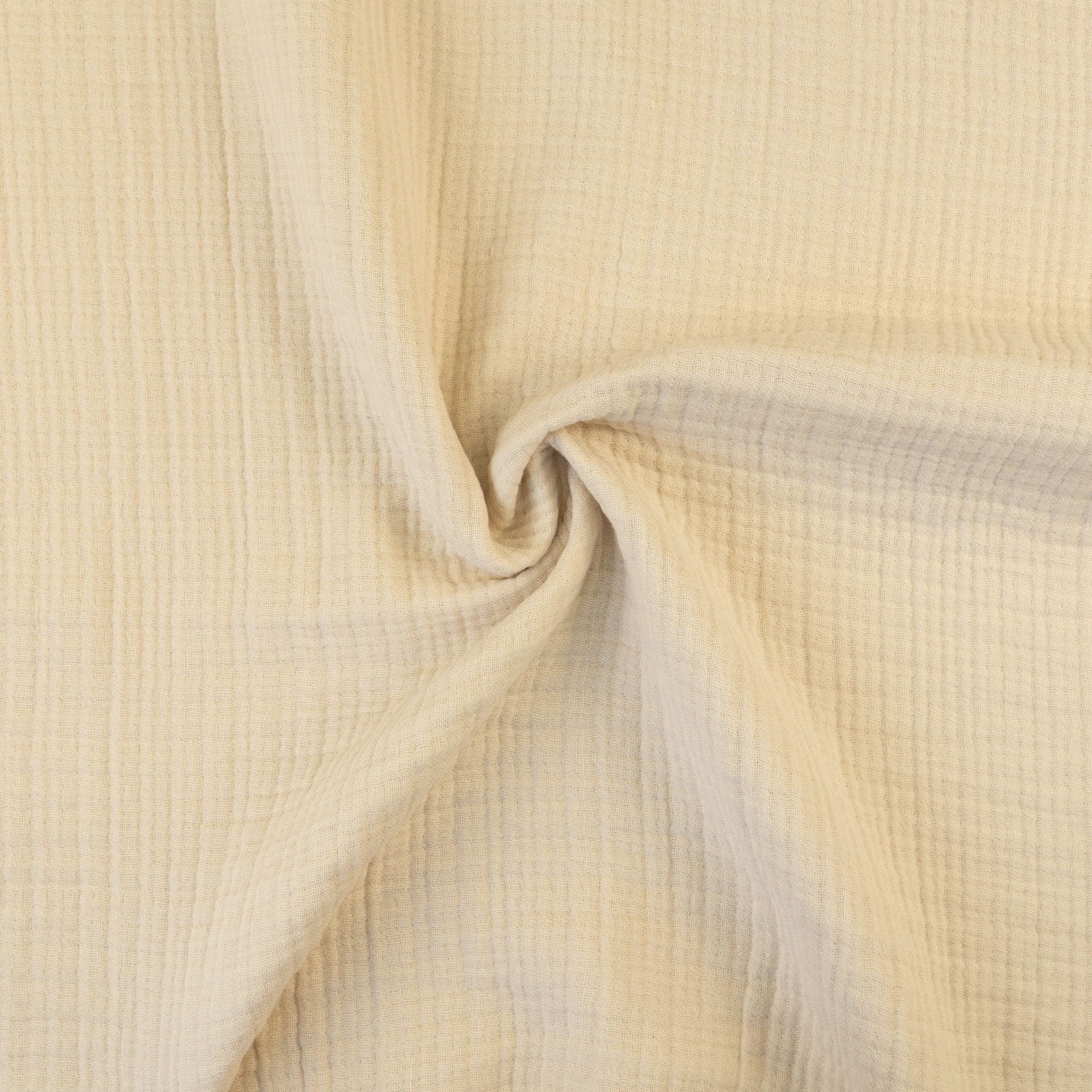 Mehrlagiger Musselin, beige hell, uni