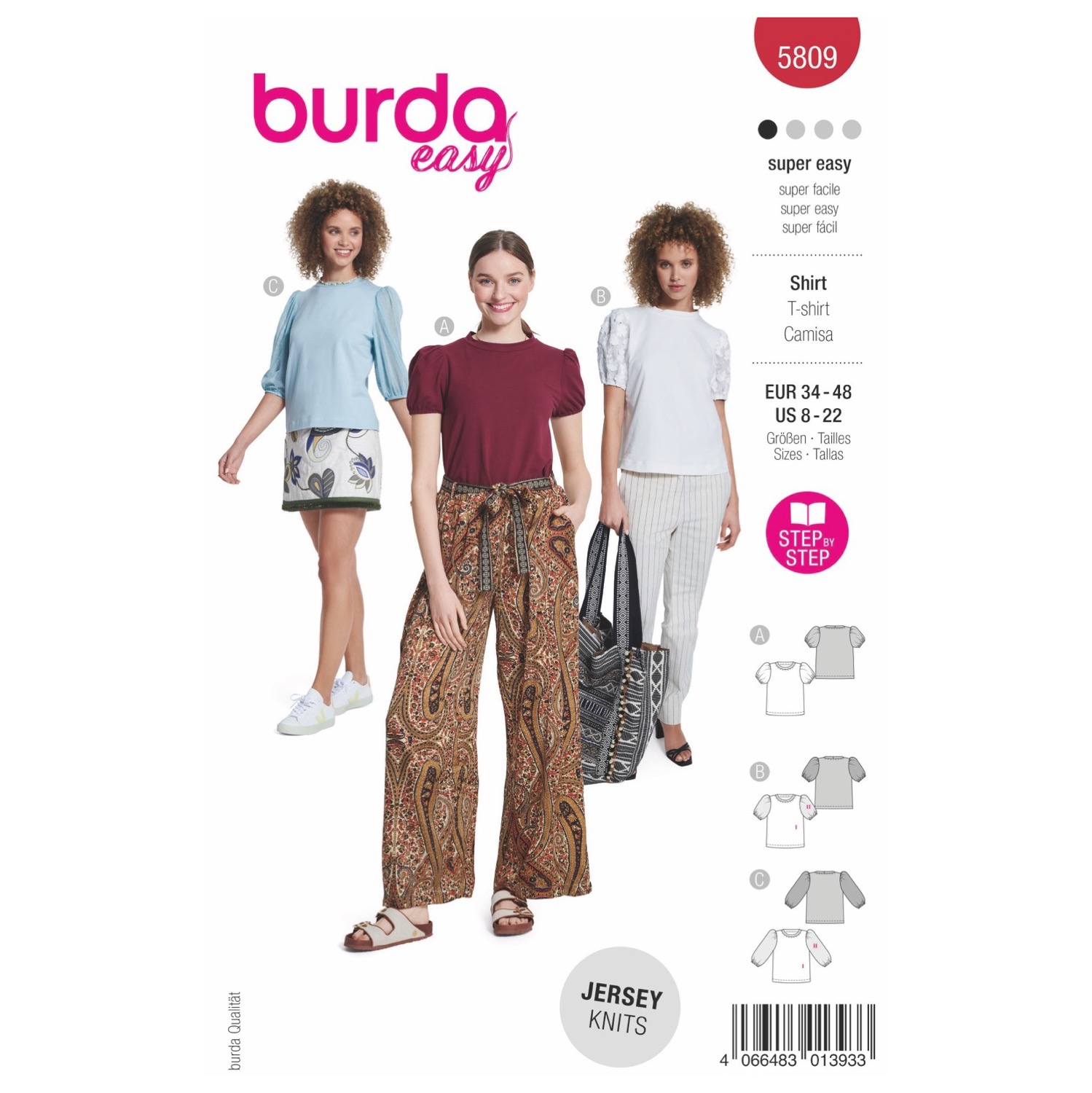 Schnittmuster Burda easy, Top, Rot