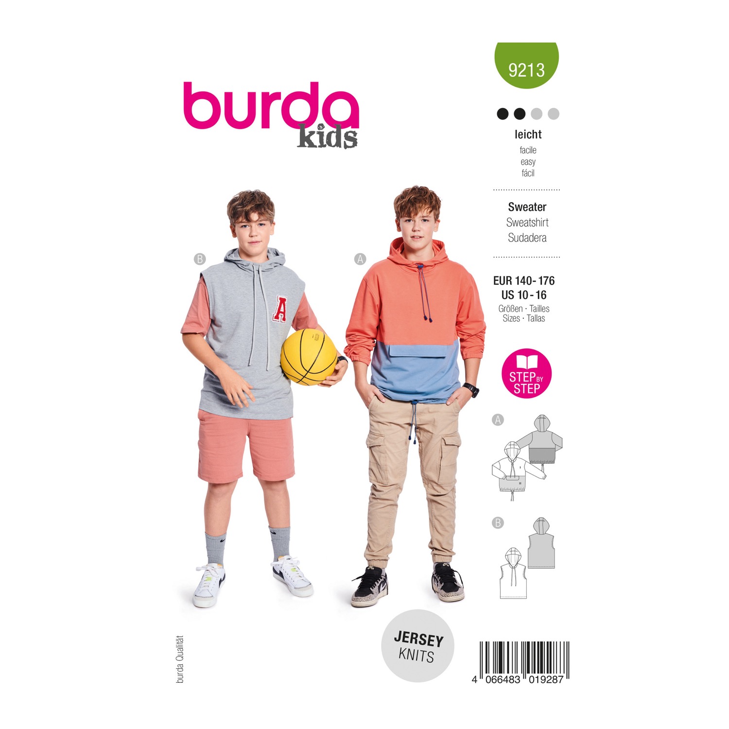 Schnittmuster Burda kids, Top, grün
