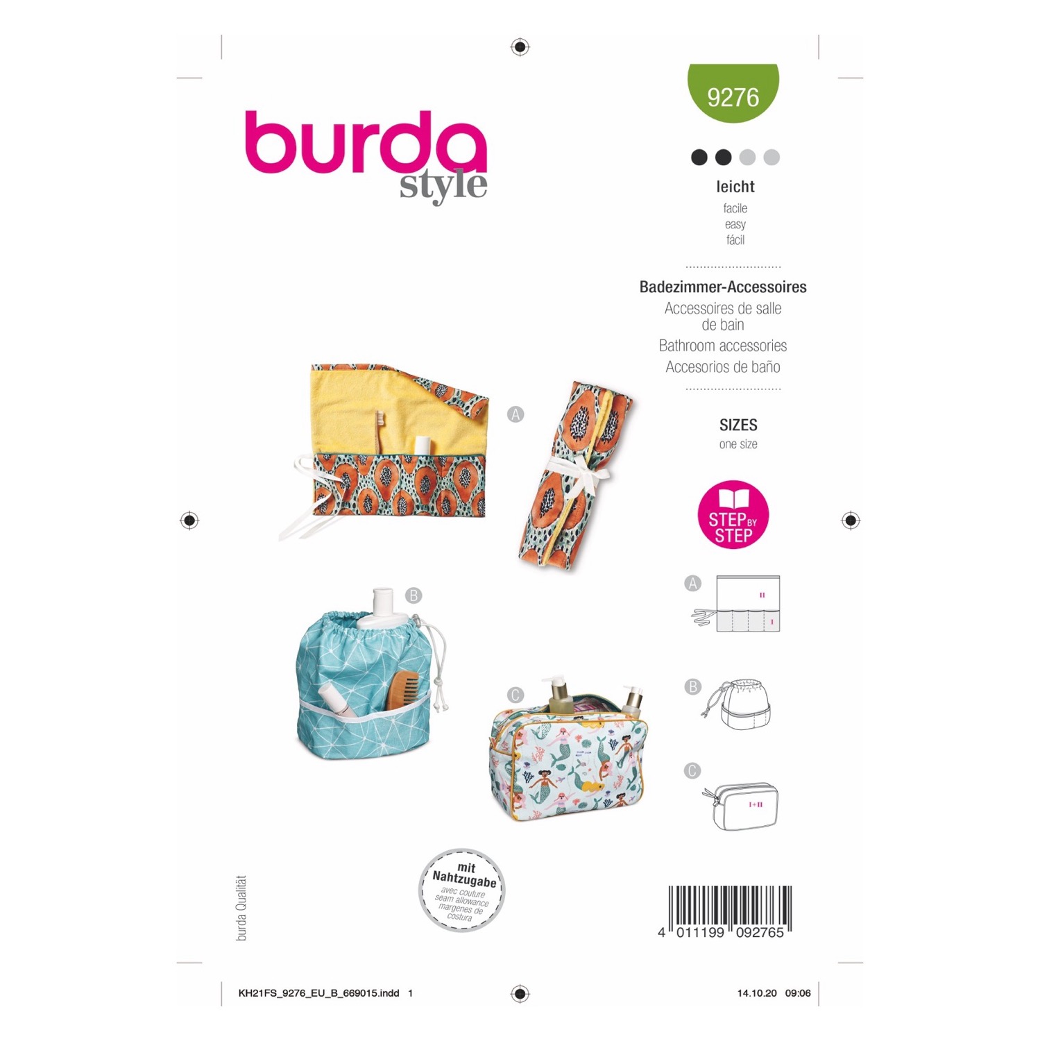 Schnittmuster Burda style, Accessoire, Grün
