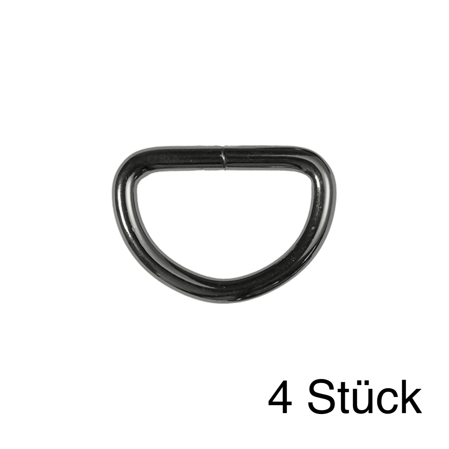 D-Ringe, Packung, Metall, Anthrazit, 30 mm
