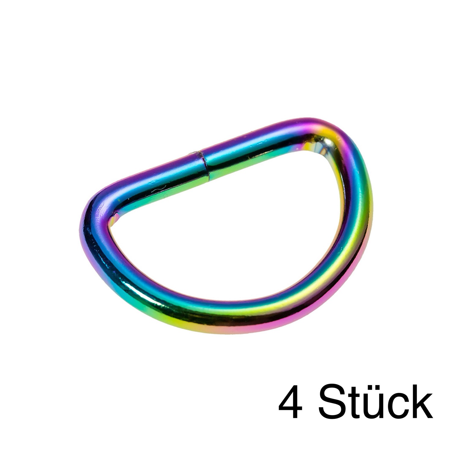 D-Ringe, Packung, Metall, Pink, Blau, Grün, 30 mm
