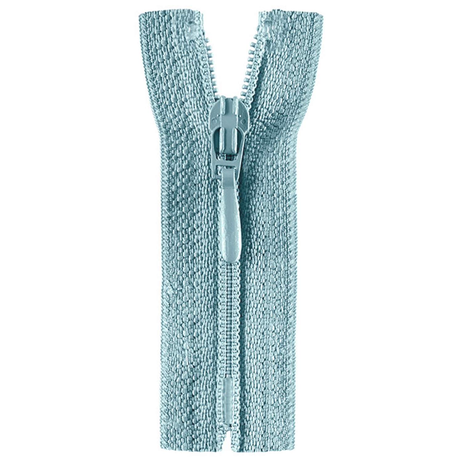 Reißverschluss nicht teilbar, Kunststoffspirale, hellblau, 40 cm